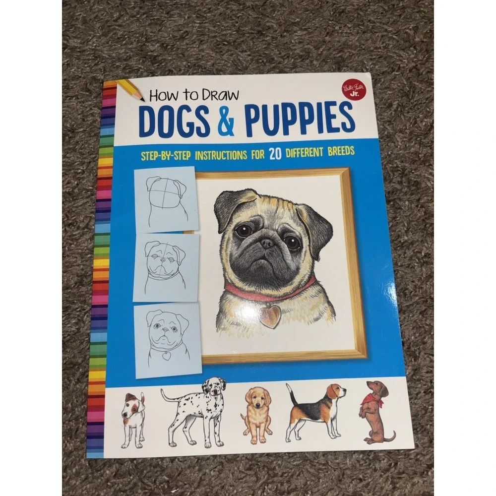 How to Draw Dogs Puppies: Step-by-step instructions for 20 differe - VERY GOOD